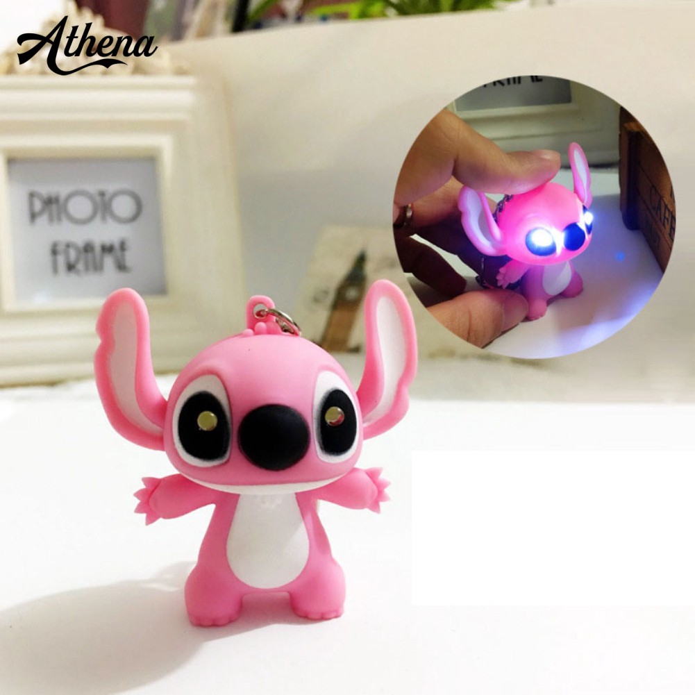 Móc Khóa Hình Stitch Có Đèn Led Dễ Thương