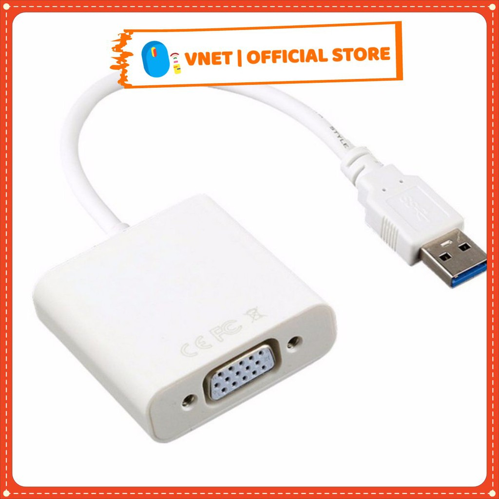 [Loại 1] Dây chuyển từ USB 3.0 sang tín hiệu VGA chất lượng cao