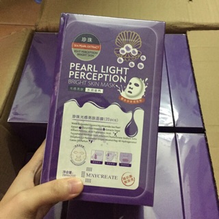 HỘP 20 Miếng MẶT NẠ HA TÍM PEARL LIGHT PERCEPTION CỦA MAYCREATE
