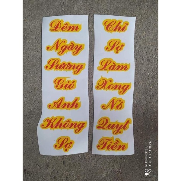 Tem thơ trang trí xe