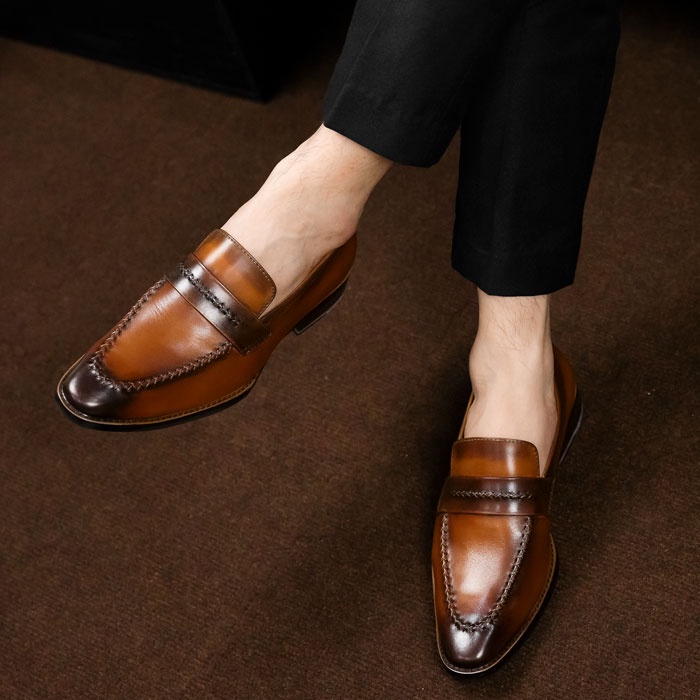 Giày nam thủ công Manzano đánh màu PATINA cực phong trần nam tính M63682