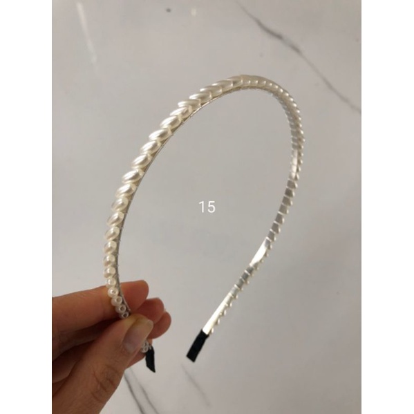 Bờm tóc ngọctrai, cài tóc ngọctrai, phụ kiện thời trang, băng đô tóc, sỉ phụ kiện Khánh Huyền