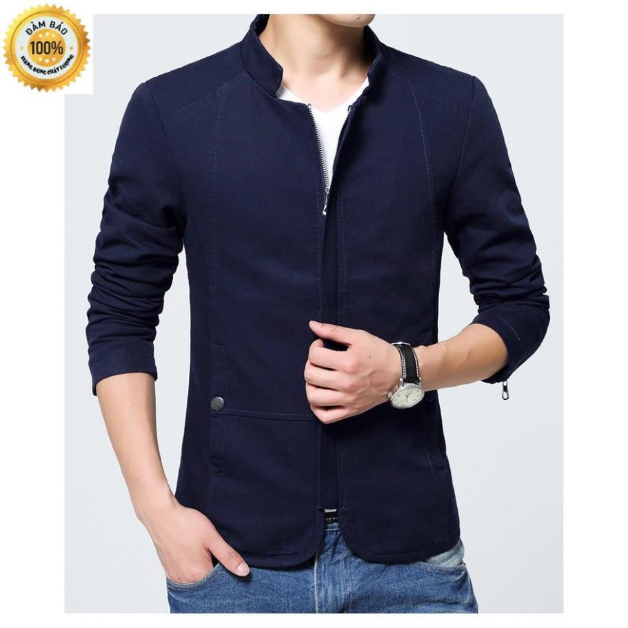 Áo Khoác Kaki Nam Giả Vest 2 Lớp TTZGEN BD16 - Xanh Đen