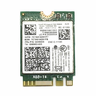 Card wifi cho laptop intel 7260ngw (NGFF - chuẩn M.2 key E,M)