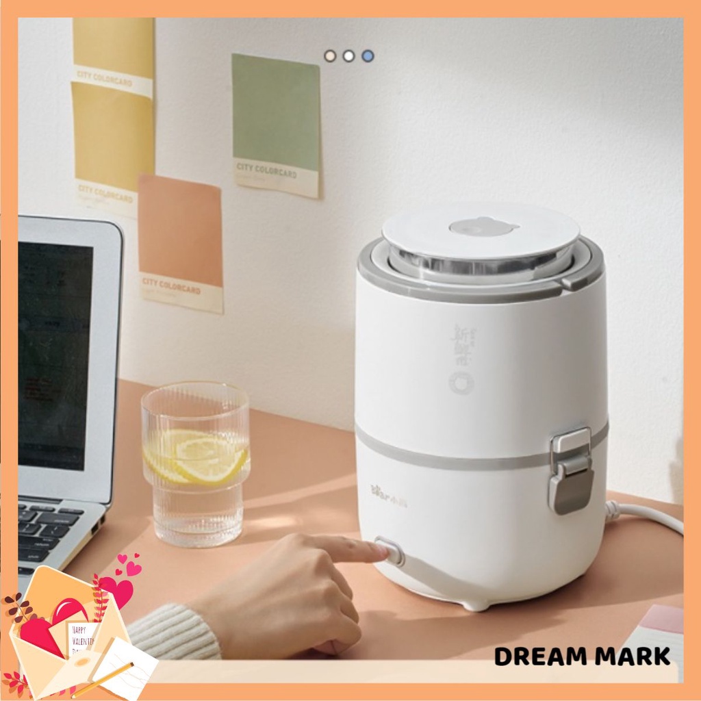 Hộp cơm cắm điện Bear DFH-B15N1, 1.6 lít, nấu chín, hâm nóng, giữ nhiệt cho thức ăn, dùng cho văn phòng