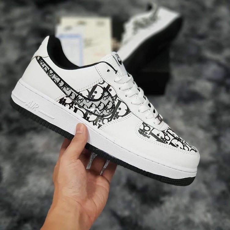Giày thể thao AF1_Dior⚡️𝐅𝐑𝐄𝐄 𝐒𝐇𝐈𝐏⚡️Giày sneaker nike_dior đế xám, đế đen nam nữ Full Box Bill