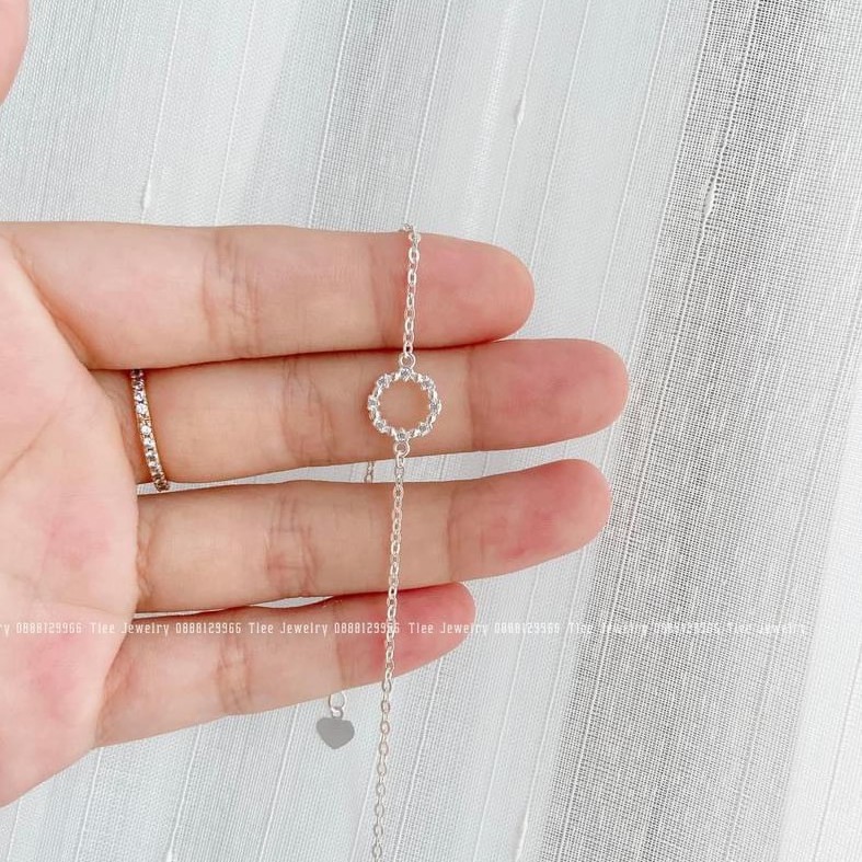 Lắc tay bạc nữ Tlee, lắc Circle Twinkle nữ tính - TleeJewelry