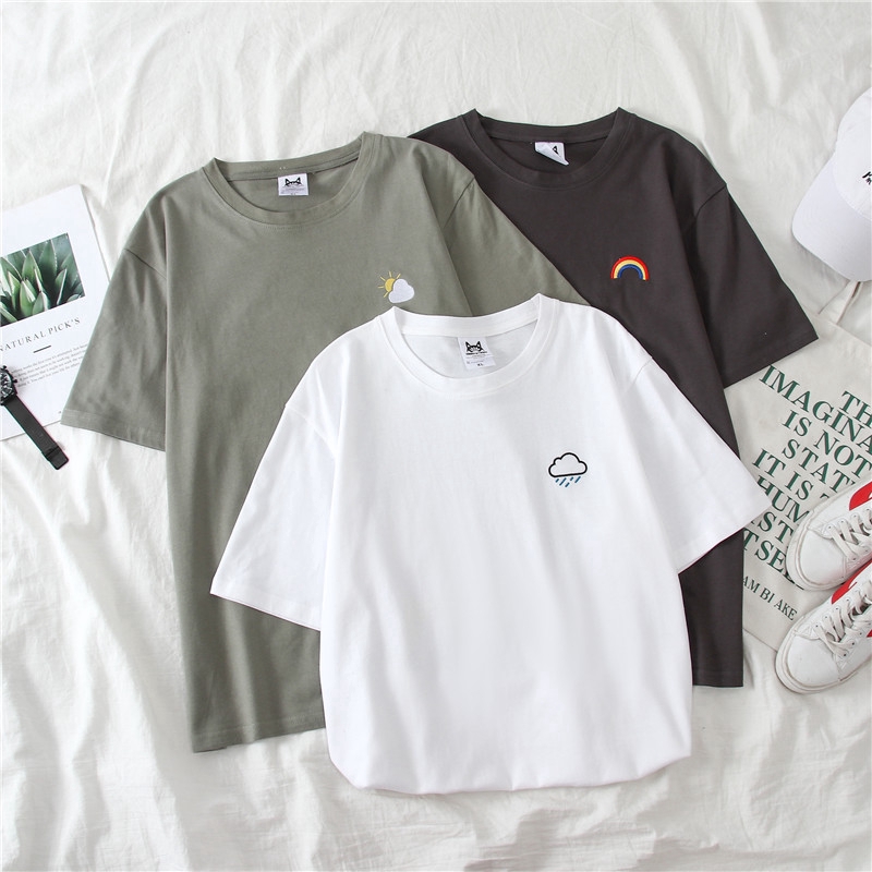 Áo thun SUXI tay ngắn form rộng theo phong cách hàn quốc