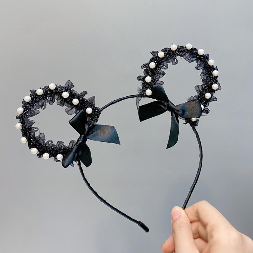 MOCHO Băng Đô Cài Tóc Tai Mèo Bằng Ren Không Trơn Khí Chất Cổ Điển Cho Nữ