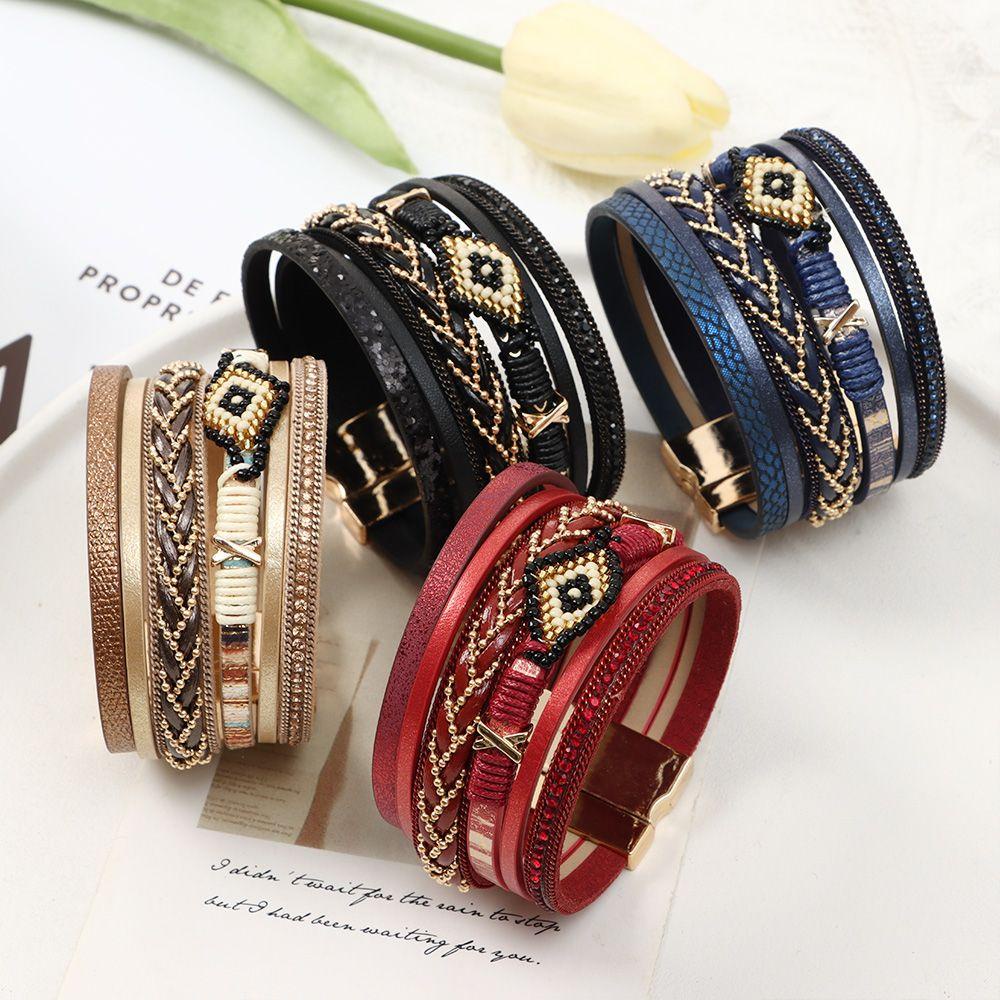 MOILYVN Vòng Tay Chuỗi Hạt Nhiều Lớp