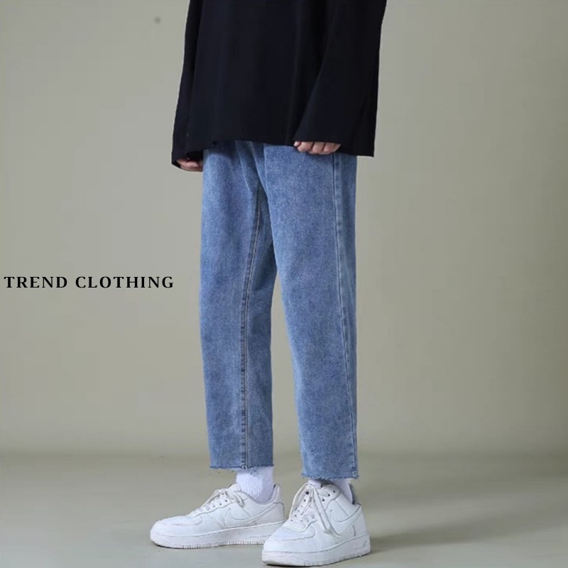 " RẺ VÔ ĐỊCH " Quần Jean nam, Quần Jeans baggy xanh sky rách gấu ống suông, rộng, hottrend 2022-XX MENS FASHION!