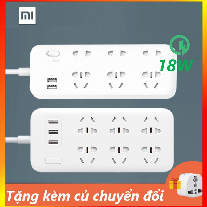 Ổ cắm Xiaomi ZMI Power Strip 6 cổng 2 USB CX05 - Ổ cắm điện Xiaomi Mi Power Strip 6 cổng 3 USB - Mr Xiaomi