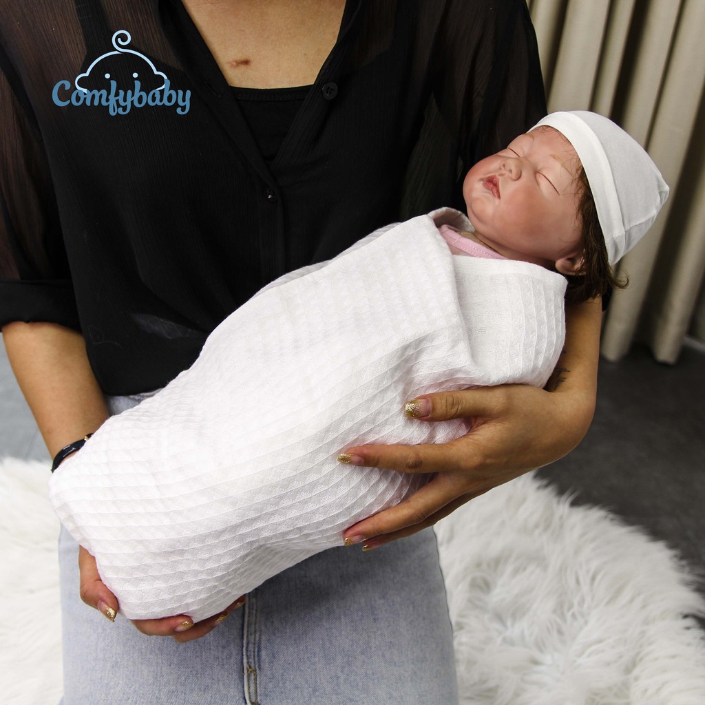 Made in Việt Nam - Khăn tắm đa năng 100% Cotton cho bé và gia đình Comfybaby - phù hợp sử dụng như chăn đắp, quấn ủ bé