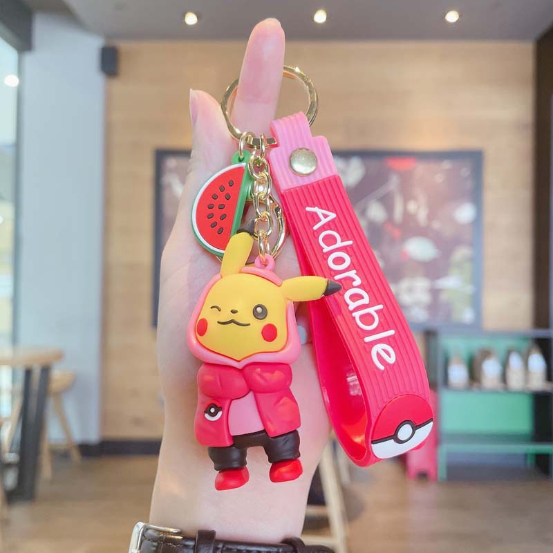 Móc Khóa Hình Pikachu Dễ Thương Dùng Trang Trí Túi Xách/ Chìa Khóa