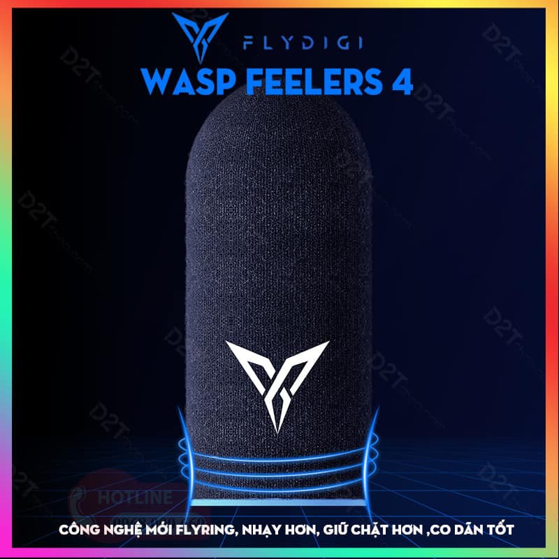 Flydigi feelers 5 sợi thuỷ tinh - Găng tay chơi game chống mồ hôi tay, bao tay chơi game pubg ff siêu nhạy giá rẻ 2 ngón