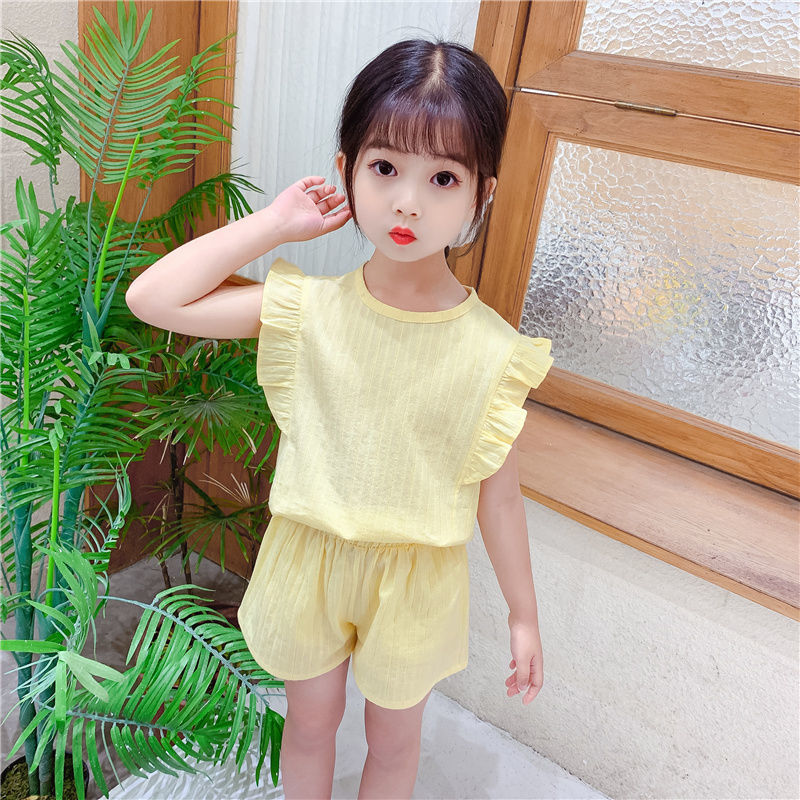 [Bộ đồ cô gái] Bộ đồ cô gái bé gái quần short + áo phông ngắn tay MY-1094