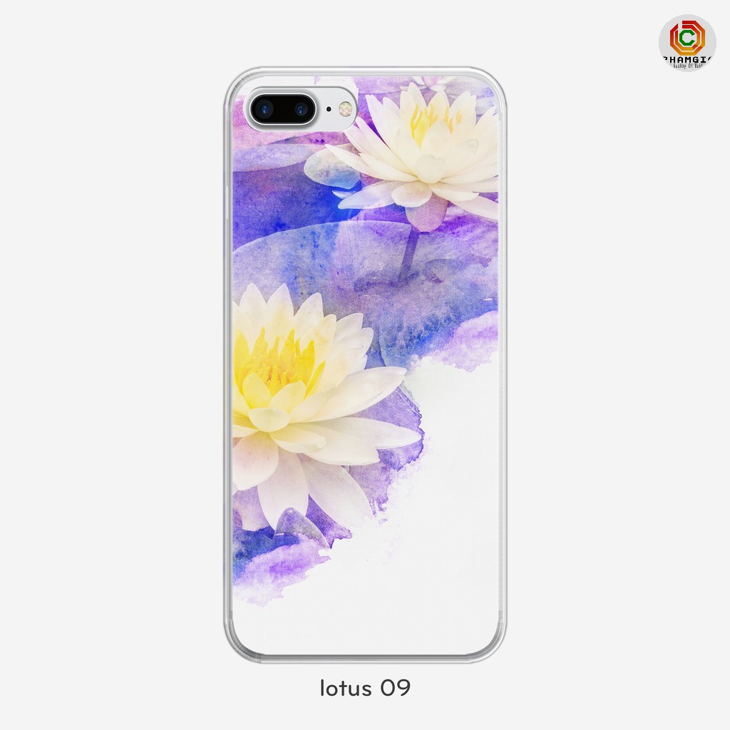 Ốp lưng hoa sen iPhone 7 PLUS 8 PLUS X XS 5 6
