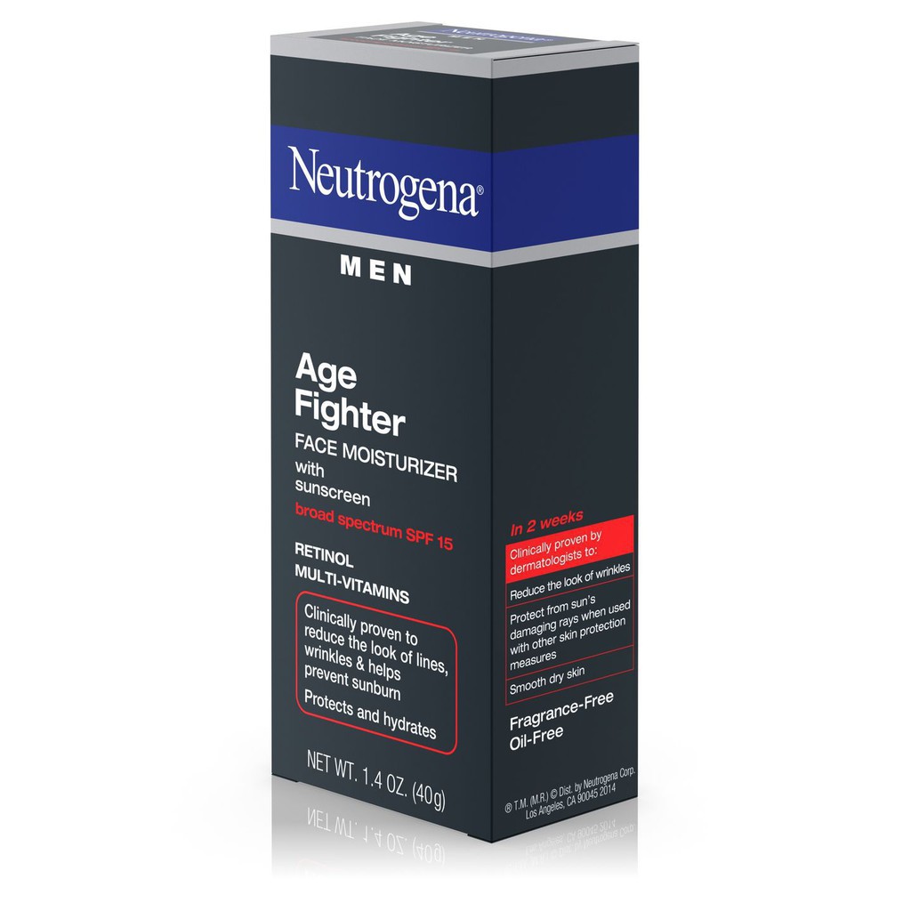 Kem Dưỡng Da Mặt Chống Nắng Neutrogena Men Age Fighter Face Moisturizer with sunscreen SPF15 (40g); vivian.cosmetic