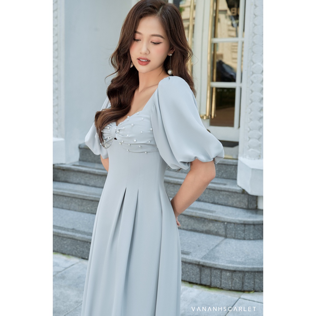 Đầm nữ VANANHSCARLET nơ ngực V081S22