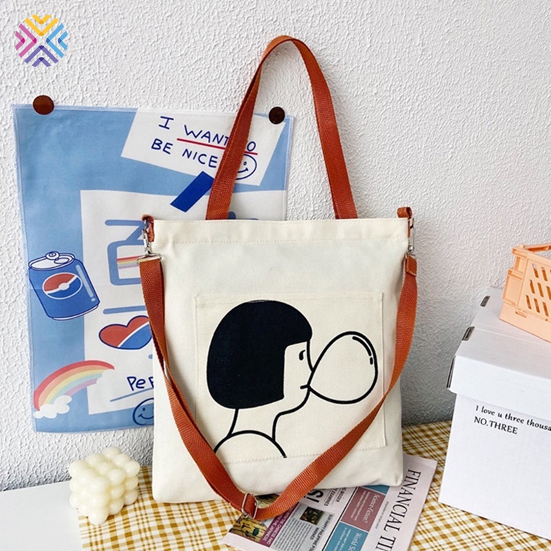 Túi Đeo Chéo Vải Canvas JP7 Thiết Kế Mới Trẻ Trung Cho Nữ
