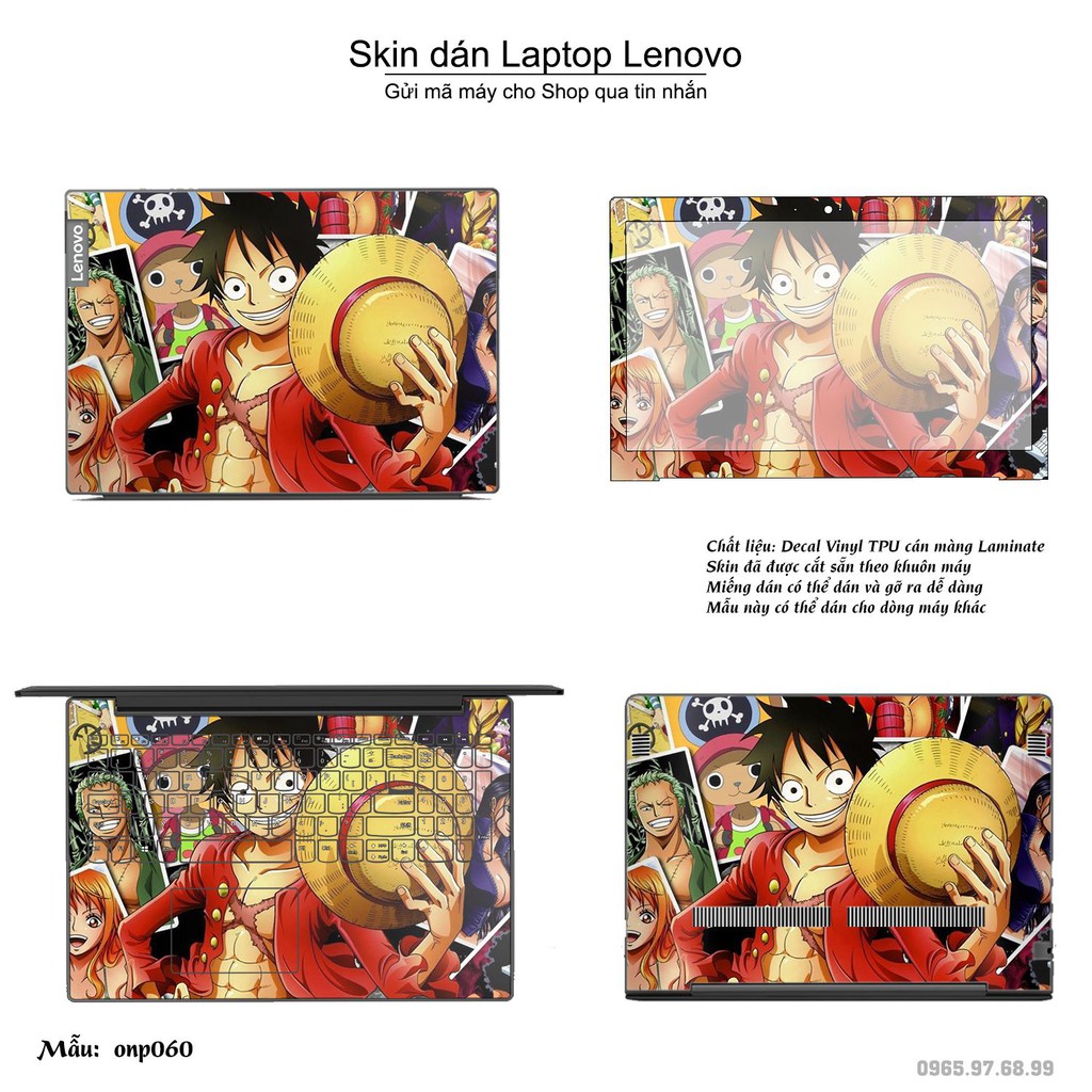 Skin dán Laptop Lenovo in hình One Piece _nhiều mẫu 3 (inbox mã máy cho Shop)