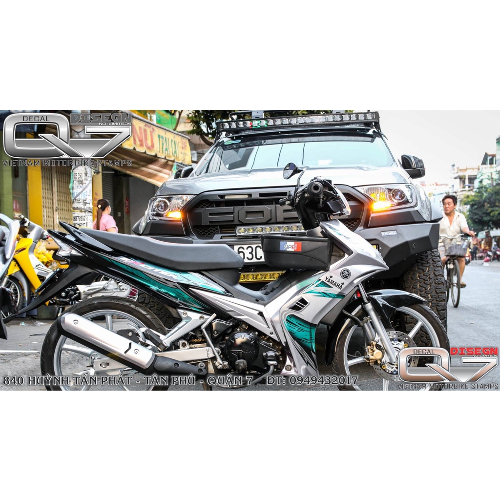 TEM RỜI EXCITER 2010 BẠC XANH ĐEN