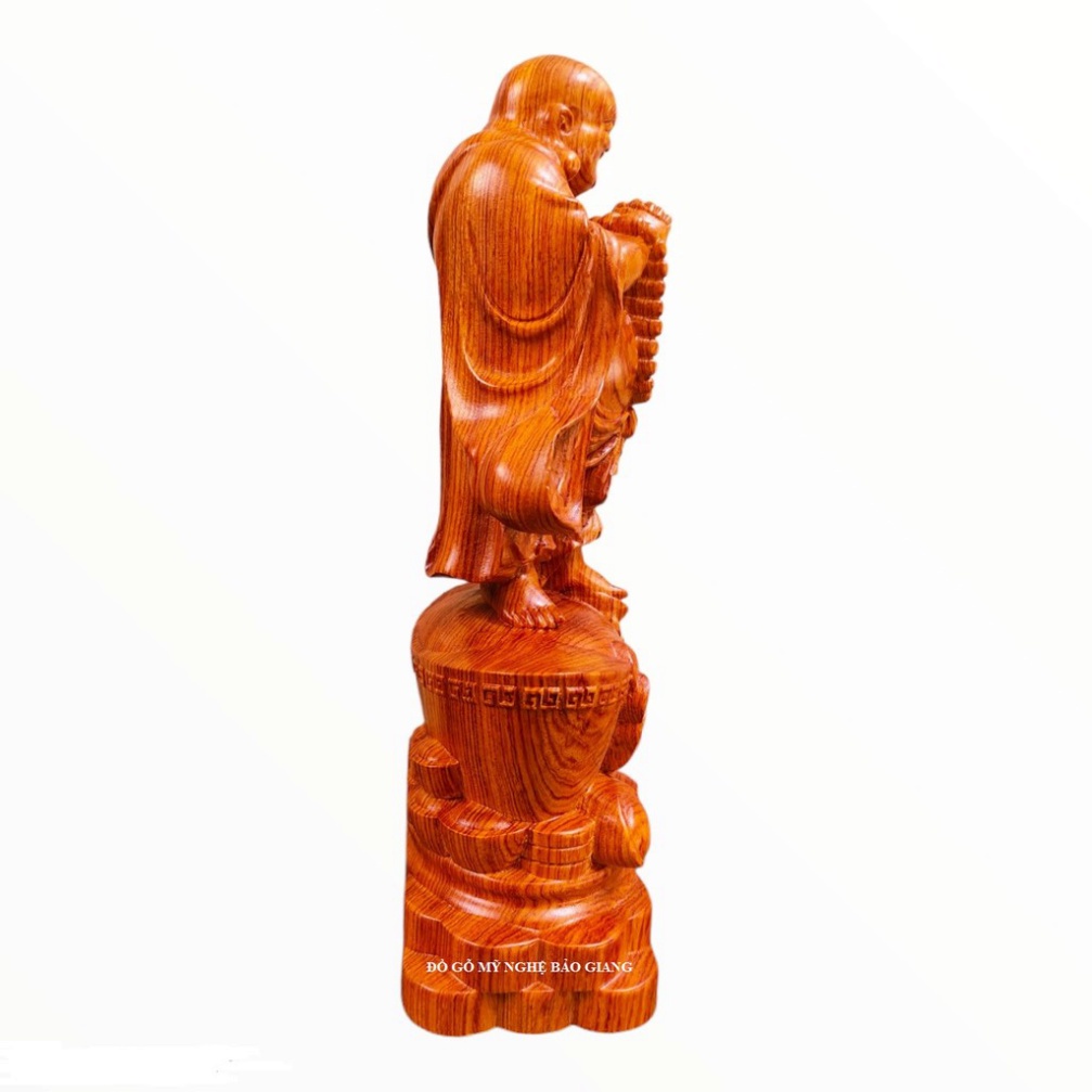 Tượng phật di lặc gỗ hương cao 20 cm mẫu mới 2021