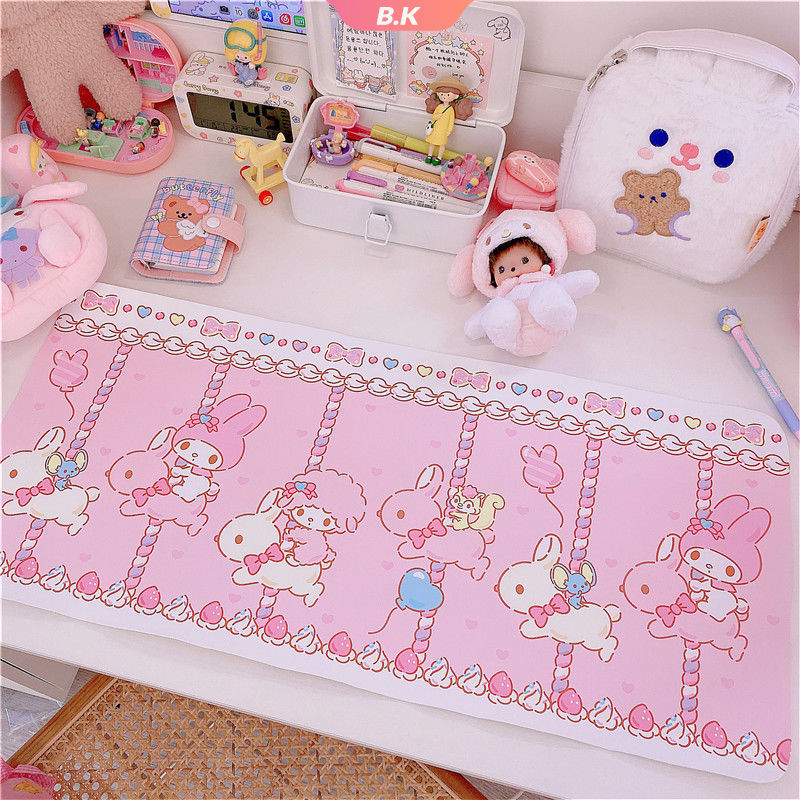 Thảm Lót Bàn Chống Trượt Họa Tiết Hoạt Hình Kuromi Melody Dễ Thương