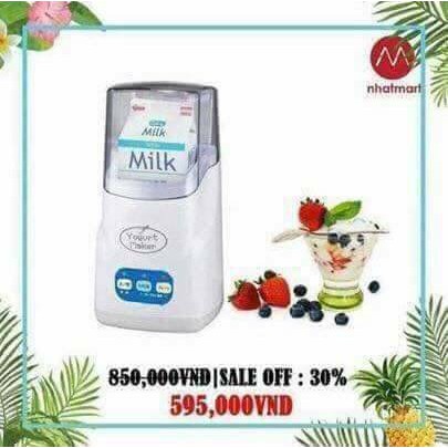 Máy làm sữa chua 3 nút Yogurt Make xuất nhật cao cấp( dùng điện 220v)