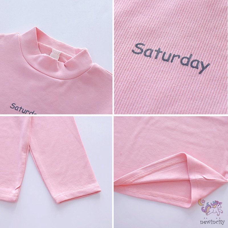 Áo Thun Dài Tay Cổ Tròn Cho Bé Gái