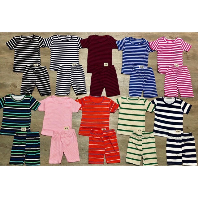 Sỉ bộ kẻ cotton 10 màu