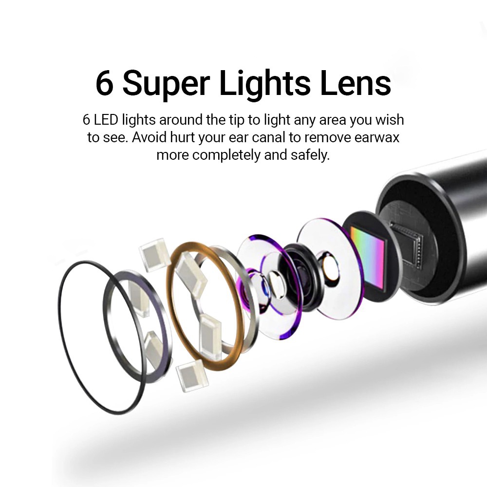 Cây ráy tai Xiaomi Bebird R1 có camera mini 4.5mm HD 3 MP tích hợp LED trợ sáng