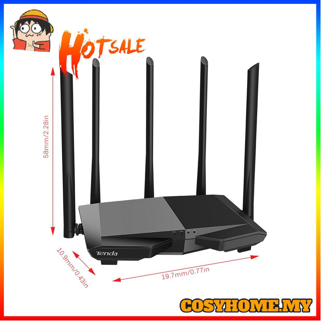 Bộ Định Tuyến Wifi Tenda Ac7 5 Ăng Ten Gigabit 5g Tốc Độ Cao