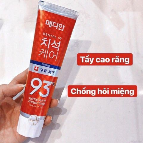 [Freeship - Hàng Auth] Kem đánh răng trắng sáng và chống sâu răng Median Dental IQ 93% Hàn Quốc 120g