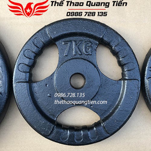 Bánh tạ gang 10kg,miếng 10 kg 3 cánh,đĩa phi 30 lỗ bền,đẹp,đủ cân,sơn tĩnh điện,giá rẻ