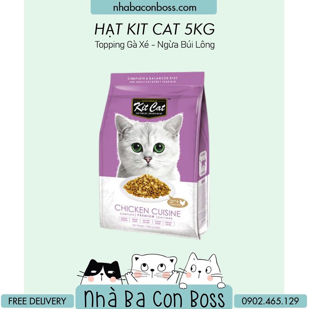 Thức Ăn Cho Mèo - Hạt Cho Mèo Kitcat 5kg
