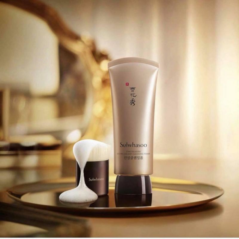 Sữa rửa mặt cấp ẩm, chống lão hóa thông đỏ sulwhasooo timetriasure extra creamy cleansing foam ex
