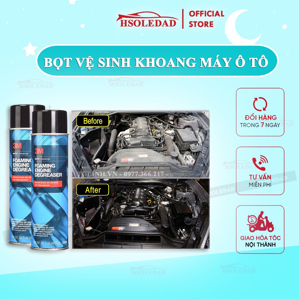 Bọt vệ sinh khoang máy ô tô 3M Foaming Engine Degreaser 08899