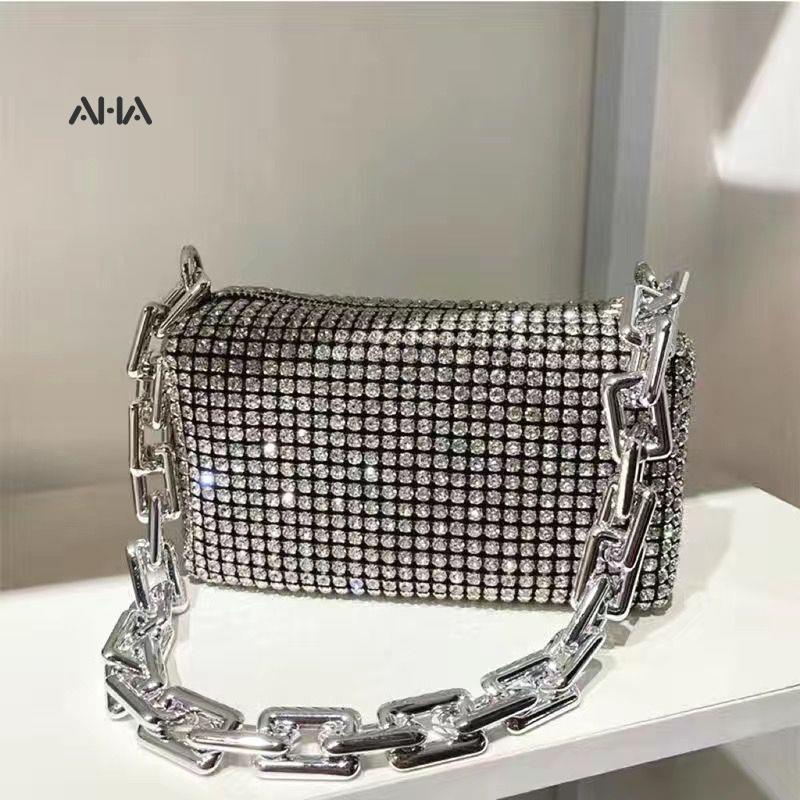Túi đeo vai AHA official đính đá kim cương dễ phối đồ