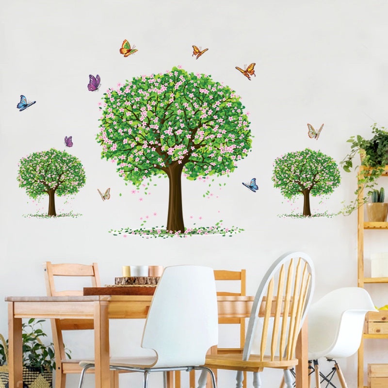 Decal dán tường mẫu 3 cây xanh