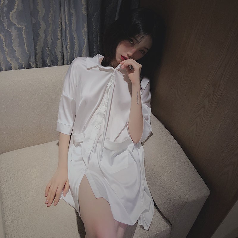 đồ ngủ Sơ Mi Vải Lụa Lạnh Thời Trang Xuân Thu Gợi Cảm Hàng Mới Dành Cho Bạn Nữ 2021 # 23 | BigBuy360 - bigbuy360.vn