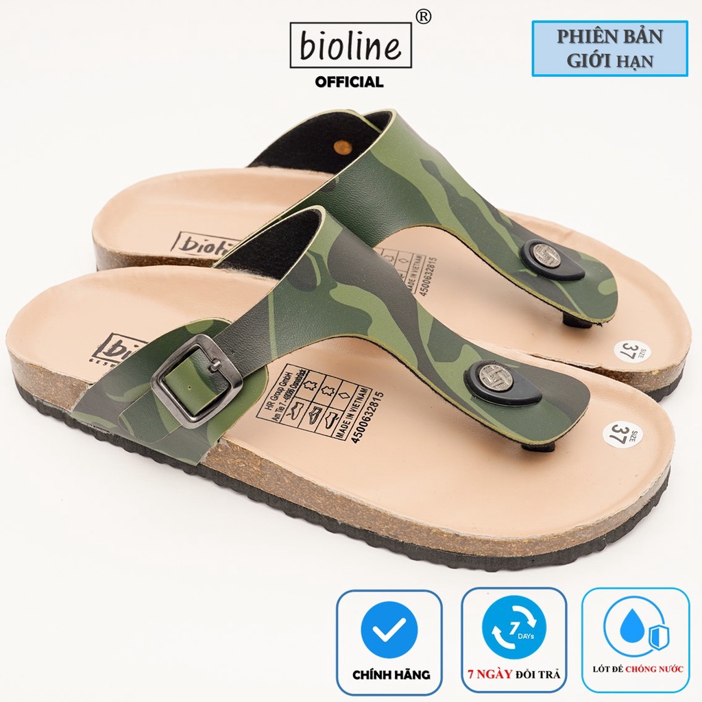 R07 - Dép Đế Trấu BIOLINE Official Quai Camo Rằn Ri Thiết Kế Tách Ngón