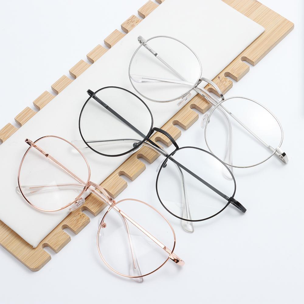 Mắt Kính Gọng Kim Loại Tròng Quang Học Chăm Sóc Mắt Cho Nam Nữ SHOUKEY