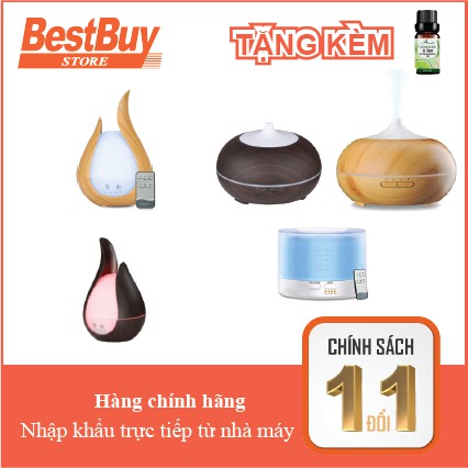 [TRỢ GIÁ] Máy khuếch tán tinh dầu các loaị: cánh tiên, bí ngô, trụ trong + Tặng kèm 1 lọ tinh dầu 10ml