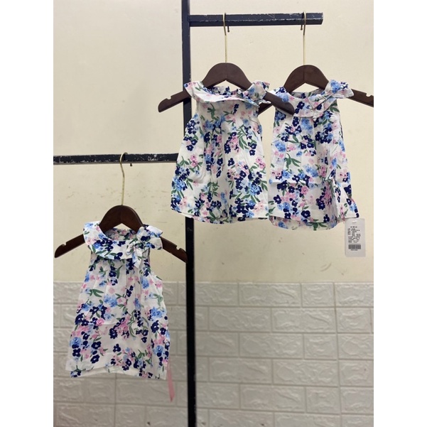 Váy hoa nhí bé gái hàng xuất dư size 73c/9m