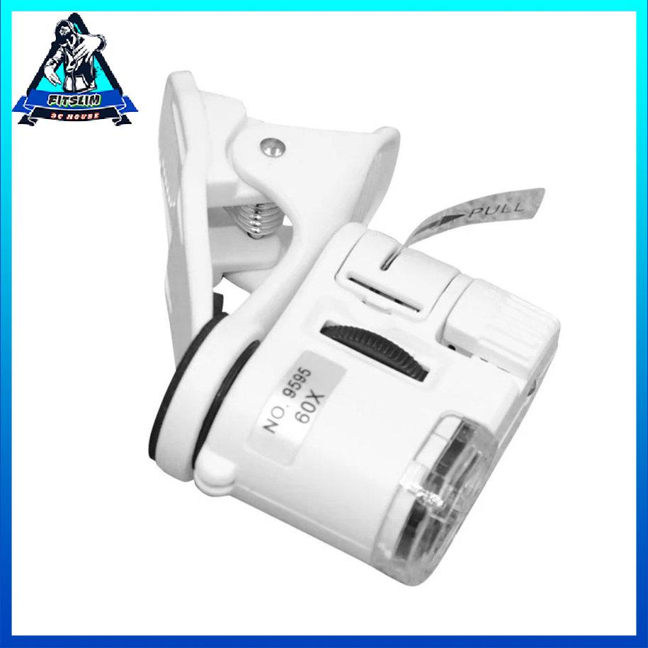 Kính lúp 60X Kính hiển vi điện thoại di động Kính lúp với LED kẹp camera điện thoại [8/4]