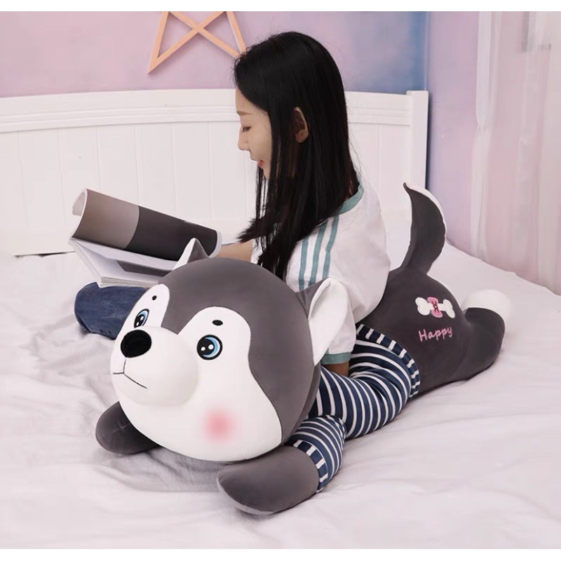 Chó Husky Mini 50cm-85cm✨Siêu Rẻ✨Chó Bông Husky mini loại kèm chăn và không chăn