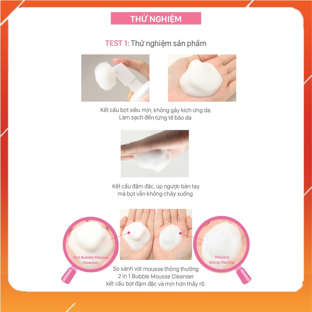Sữa rửa mặt trắng da Cathy Doll Ready 2 White 2in1 Bubble Mousse Cleanser 120ml dạng bọt | BigBuy360 - bigbuy360.vn