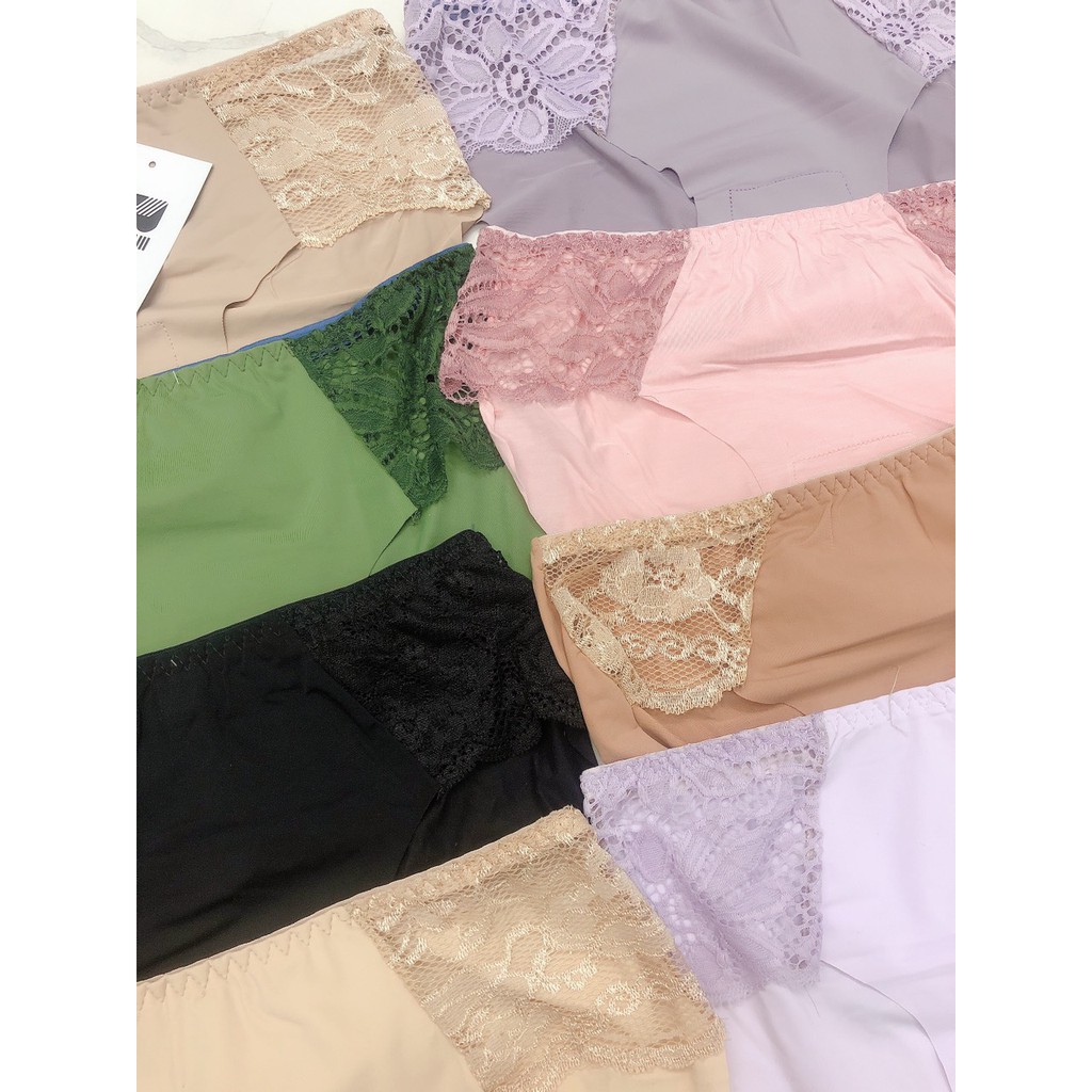 Quần lót nữ cạp chun phối ren nhiều màu Bingshop