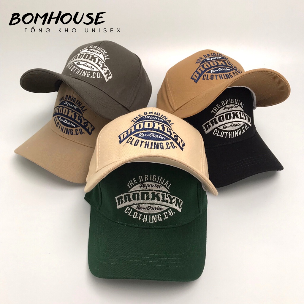 Mũ Lưỡi Trai BROOKLYN Nam Nữ Ulzzang Unisex BOM HOUSE
